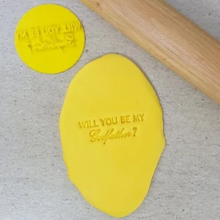 Custom Cookie Cutters Will You Be My Godfather? Embosser