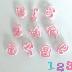 Cake Craft Cutters, Embossers, Debossers Pink Numbers - Embossers