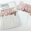 Mint Cake And Party Cardboard Rose Gold Happy Birthday Cake Topper