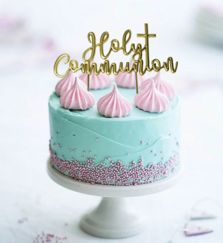 Sugar Crafty Gold Plated Cake Topper - HOLY COMMUNION Cake Toppers, Plaques & Candles 3 Sugar Crafty Gold Plated Cake Topper - HOLY COMMUNION Cake Toppers, Plaques & Candles