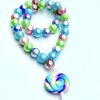 Sweet As Sugar Jewellery Pastel Lollipop Beaded Necklace