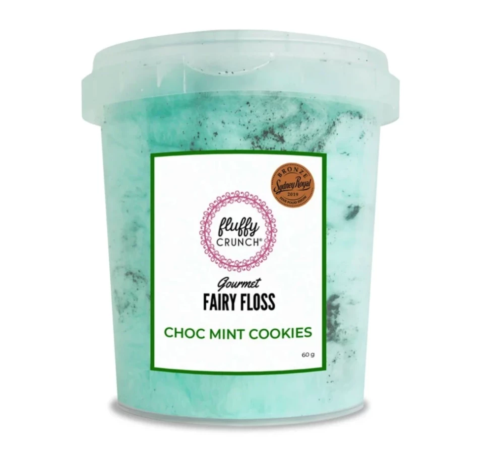Lollies, Fairy Floss & Chocolate Fluffy Crunch 50g Choc Mint Cookies 3 Lollies, Fairy Floss & Chocolate Fluffy Crunch 50g Choc Mint Cookies