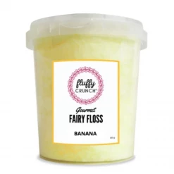 Fluffy Crunch 50g Banana Lollies, Fairy Floss & Chocolate