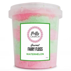 Fluffy Crunch 50g Watermelon Lollies, Fairy Floss & Chocolate