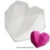 Cake Craft Moulds 3D Geo Heart - XL Silicone Mould