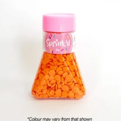 Sprink'd Orange Sequins 7mm Sprinkles