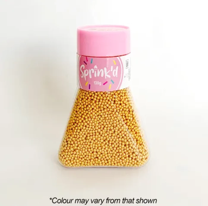 Sprink'd Gold Sugar Balls | 2mm Sprinkles 3 Sprink'd Gold Sugar Balls | 2mm Sprinkles