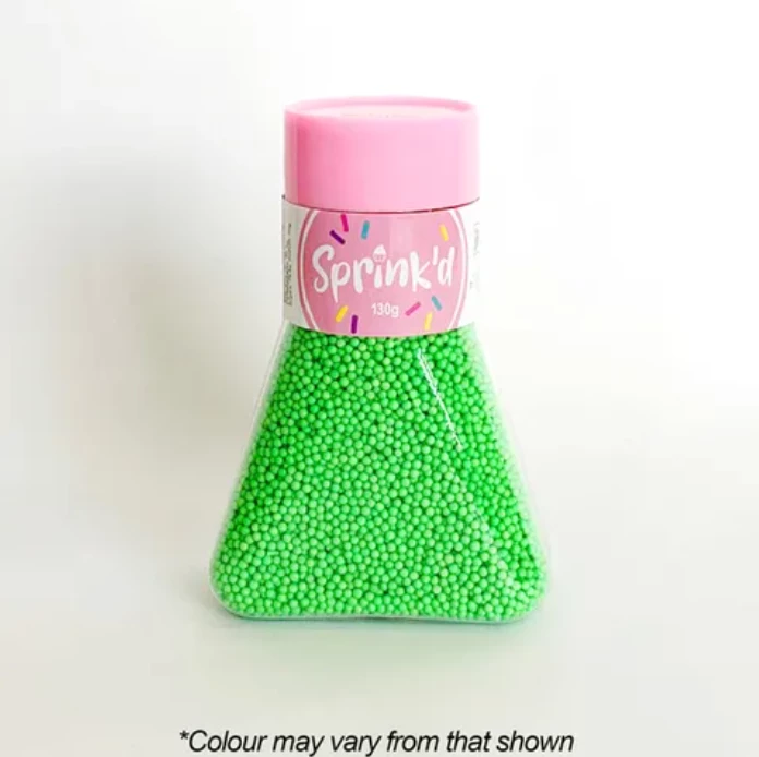 Sprink'd Matte Green Sugar Balls | 2mm 3 Sprink'd Matte Green Sugar Balls | 2mm