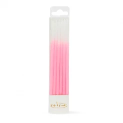 Cake And Candle Ombre Pink Candles - 12 Pack