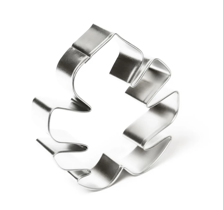 Stainless Steel Cookie Cutter Tropical Leaf 4.5" Cutter 3 Stainless Steel Cookie Cutter Tropical Leaf 4.5" Cutter