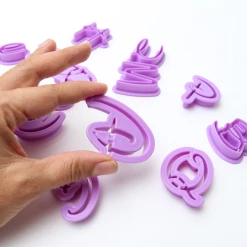 Mint Cake And Party Magical Alphabet & Number Set - 36 Pieces Cutters, Embossers, Debossers