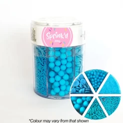 Sprink'd 6 Sprinkle Cavity Jar - Bright Blue Sprinkles