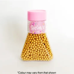 Sprink'd Sprinkles Gold Sugar Balls | 4mm