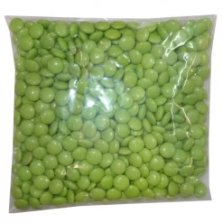Mint Cake And Party Lollies, Fairy Floss & Chocolate Choc Drops - Green (500g Bag)