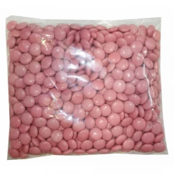 Mint Cake And Party Choc Drops - Light Pink (500g Bag)