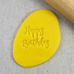 Custom Cookie Cutters Happy Birthday V4 Embosser