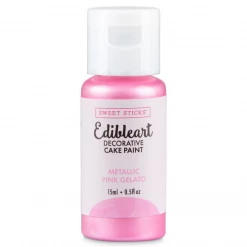 SWEET STICKS Metallic Pink Gelato Edible Art Paint 15ml