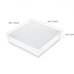 LOYAL BAKEWARE Clear Lid Cookie Box Square 6x6x1 Inch