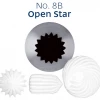 LOYAL BAKEWARE Decorating Tools Loyal Bareware No.8B Open Star Large Piping Tip