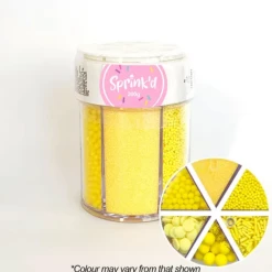 Sprink'd Sprinkles 6 Sprinkle Cavity Jar - Yellow