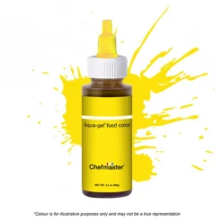 Chef Master Liqua-gel 2.3oz Lemon Yellow Colours, Paints, Dusts, Glitters & Flavours