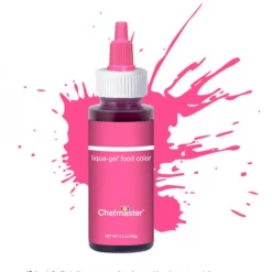 Chef Master Liqua-gel 2.3oz Neon Brite Pink Colours, Paints, Dusts, Glitters & Flavours