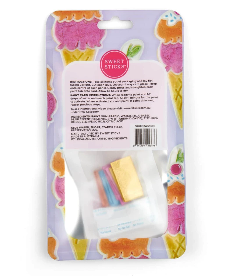 SWEET STICKS Colours, Paints, Dusts, Glitters & Flavours PYO Paint Cards | Summer 4 SWEET STICKS Colours, Paints, Dusts, Glitters & Flavours PYO Paint Cards | Summer