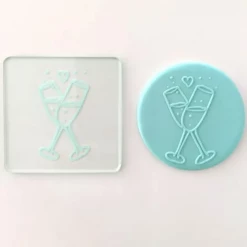 Cake Craft Champagne/Wine Glasses Debosser