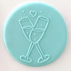 Cake Craft Champagne/Wine Glasses Debosser