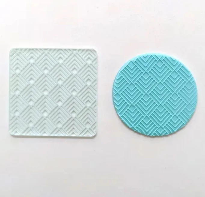 Cake Craft Chevron Square Pattern Debosser Cutters, Embossers, Debossers 3 Cake Craft Chevron Square Pattern Debosser Cutters, Embossers, Debossers