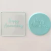 Cake Craft Happy Anniversary Debosser Cutters, Embossers, Debossers