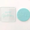 Cake Craft Happy Birthday Script Debosser