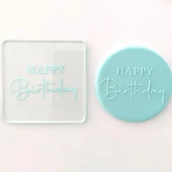 Cake Craft Happy Birthday Script Debosser
