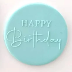Cake Craft Happy Birthday Script Debosser