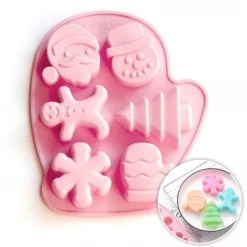 Cake Craft Moulds Christmas Mitten | 6 Cavity Silicone Mould