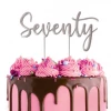 Cake Craft Seventy Metal Topper | Silver Cake Toppers, Plaques & Candles