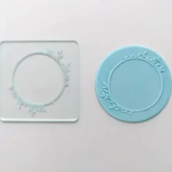 Cake Craft Circle With Leaves Debosser Cutters, Embossers, Debossers