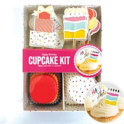 Cake Craft Baking Cups Happy Birthday Cupcake Kit