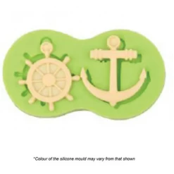 Cake Craft Moulds Anchor & Helm Silicone Mould
