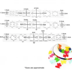 Cake Craft Jigsaw Puzzle Impression Cutter Set
