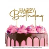 Cake Craft Happy Birthday Metal Topper | Gold | Style 2 Cake Toppers, Plaques & Candles