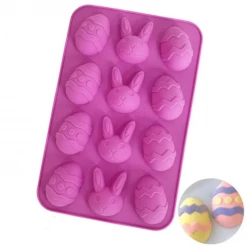 Cake Craft Easter Egg & Bunny Rabbit Silicone Mould