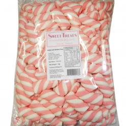 Sweet Treats Marshmallow Twists - Pink And White (1kg)
