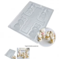 Cake Craft Moulds Small Easter Bunnies Mould - 3 Piece