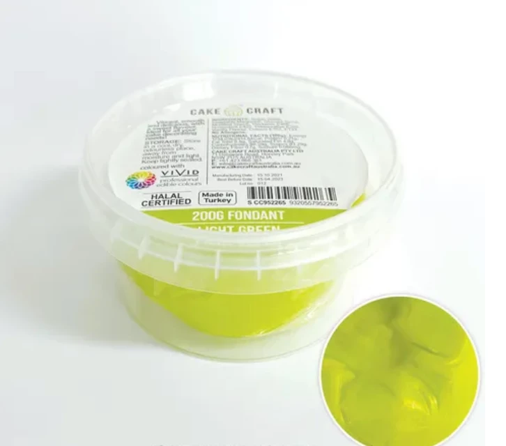 Cake Craft Fondant 200g Light Green 3 Cake Craft Fondant 200g Light Green
