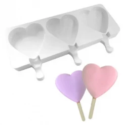 Cake Craft Heart Popsicle Silicone Mould Moulds
