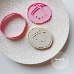 Eva Emilia Cake Designs Hot Cross Bun Embosser & Cutter Set By Eva Emilia Cutters, Embossers, Debossers