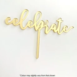Cake Craft Acrylic Topper - Celebrate