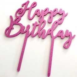 Cake Toppers, Plaques & Candles Cake Craft Acrylic Topper - Happy Birthday