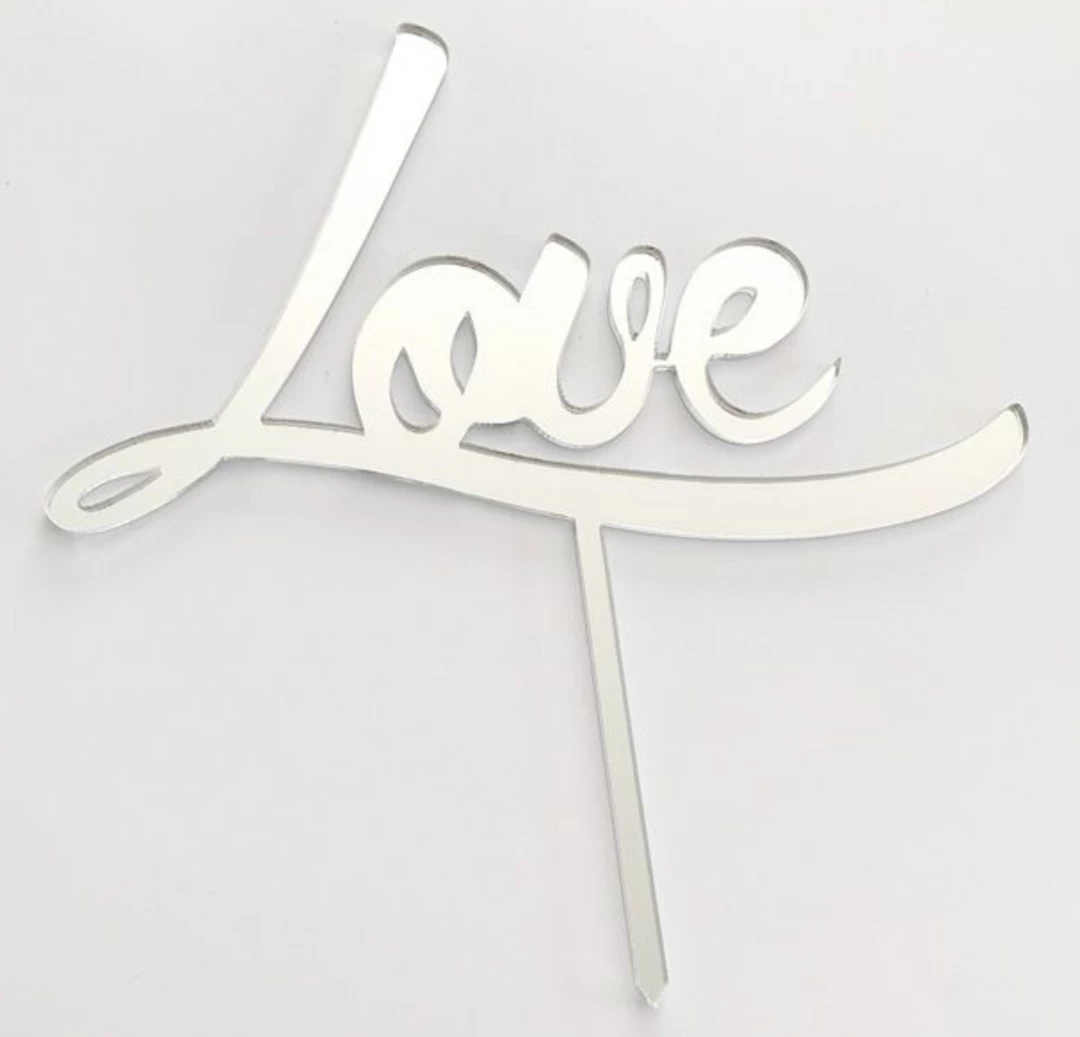 Cake Craft Acrylic Topper - Love Cake Toppers, Plaques & Candles 4 Cake Craft Acrylic Topper - Love Cake Toppers, Plaques & Candles